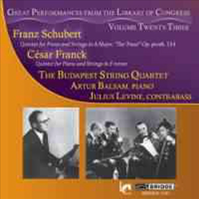 슈베르트 : 피아노 5중주 '송어' & 프랑크 : 피아노 5중주 F단조 (Schubert : Piano Quintet in A major, D667 'The Trout')(CD) - Artur Balsam