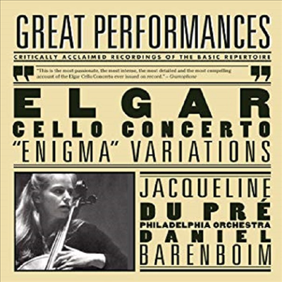 엘가 : 위풍당당 행진곡, 첼로 협주곡, 이니그마 변주곡 (Elgar : Pomp And Circumstance March Op.39, Cello Concerto Op.85, Enigma Variations Op.36)(CD) - Jacqueline Du Pre