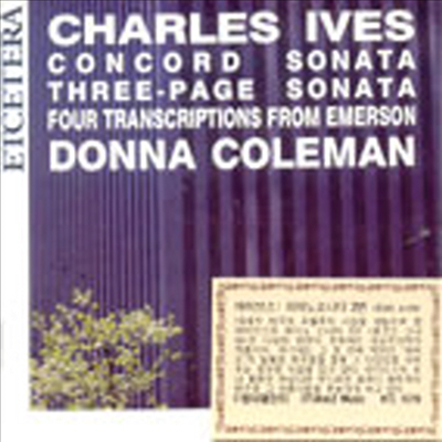 아이브스: 피아노 음악 Vol. 1 (CD) - Donna Coleman