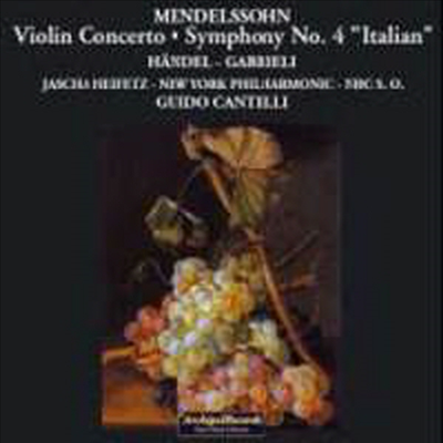 멘델스존 : 바이올린 협주곡 Op.64 & 교향곡 4번 '이탈리아' (Mendelssohn : Symphony No.4 & Violin Concerto)(CD) - Guido Cantelli