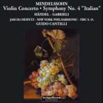 멘델스존 : 바이올린 협주곡 Op.64 &amp; 교향곡 4번 &#39;이탈리아&#39; (Mendelssohn : Symphony No.4 &amp; Violin Concerto)(CD) - Guido Cantelli