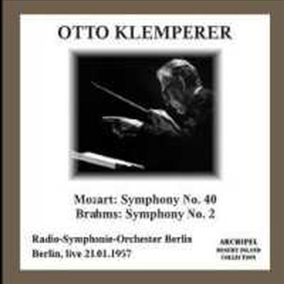 모차르트 : 교향곡 40번 &amp; 브람스 : 교향곡2번 (Mozart : Symphony No.40 &amp; Brahms : Symphony No.2)(CD) - Otto Klemperer