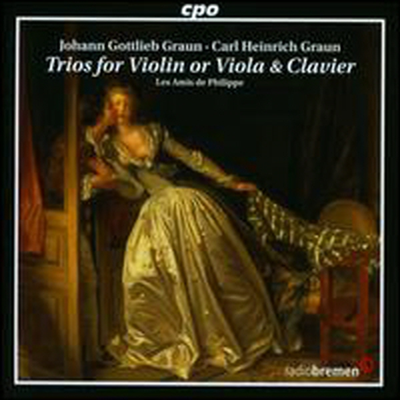 C.H. 그라운, J.B. 그라운: 트리오 소나타 (C.H. Graun &amp; J.G. Graun: Trios For Violin Or Viola &amp; Piano)(CD) - Les Amis de Philippe