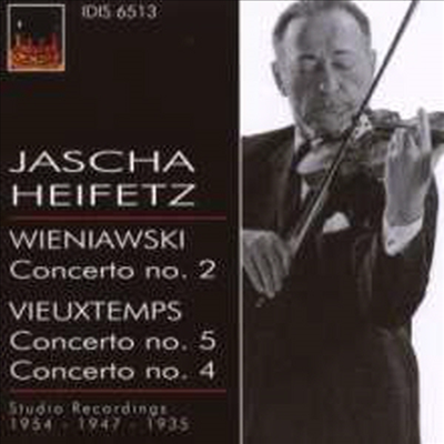 비에냐빈스키: 바이올린 협주곡 2번 &amp; 비외탕: 바이올린 협주곡 4번 &amp; 5번 (Wieniawski: Violin Concerto No.2 &amp; Vieuxtemps: VIolin Concertos Nos.4 &amp; 5)(CD) - Jascha Heifetz,