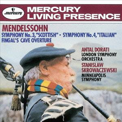 멘델스존: 교향곡 3, 4번 서곡 '핑갈의 동굴' (Mendelssohn: Symphonies No.3 'Scottish' & No.4 'Italian', Fingal's Cave Overture) (일본반)(CD) - Antal Dorati