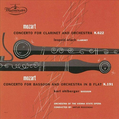 모차르트: 클라리넷 협주곡, 바순 협주곡 (Mozart: Clarinet Concerto, Bassoon Concerto) (Ltd. Ed)(UHQCD)(일본반) - Leopold Wlach