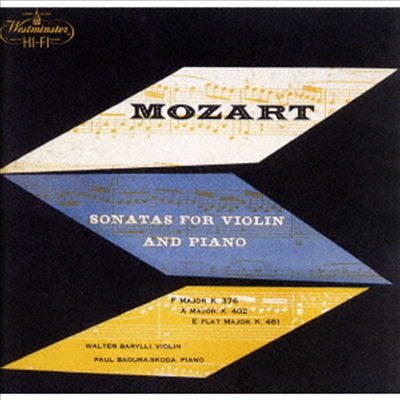 모차르트: 바이올린 소나타 32, 37, 41번 (Mozart: Violin Sonatas K.376, K.402, K.481) (Ltd. Ed)(UHQCD)(일본반) - Walter Barylli