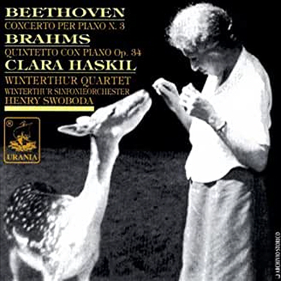 베토벤: 피아노 협주곡 3번, 브람스: 피아노 오중주 (Beethoven: Piano Concert No.3, Brahms: Piano Quintet Op.34)(CD) - Clara Haskil