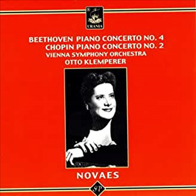 베토벤: 피아노 협주곡 4번, 쇼팽: 피아노 협주곡 2번 (Beethoven: Piano Concerto No.4 , Chopin: Piano Concerto No.2)(CD) - Guiomar Novaes
