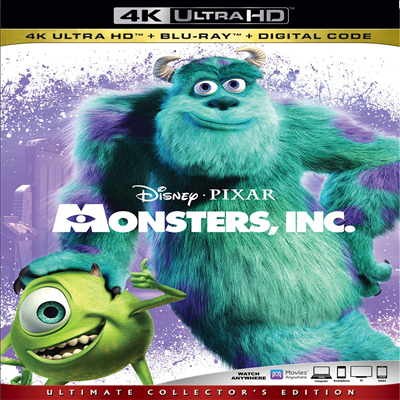 Monsters Inc (몬스터 주식회사) (4K Ultra HD+Blu-ray)(한글무자막)
