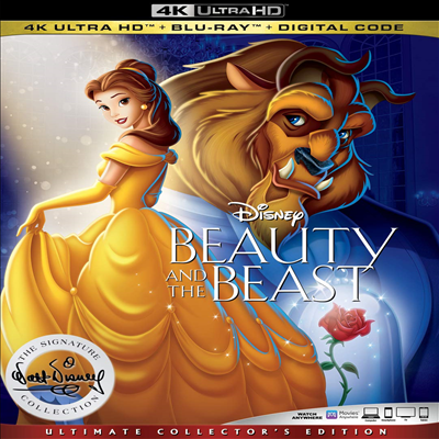 Beauty &amp; Beast (미녀와 야수) (4K Ultra HD+Blu-ray)(한글무자막)