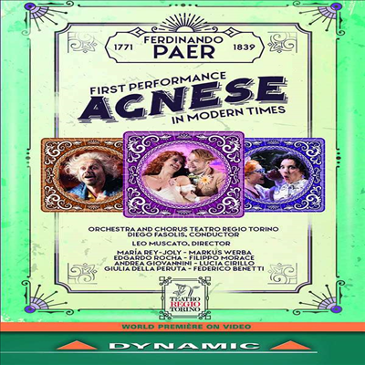 파에르: 오페라 &#39;아그네스&#39; (Paer: Opera &#39;Agnese&#39;) (한글자막)(2DVD) (2020) - Diego Fasolis