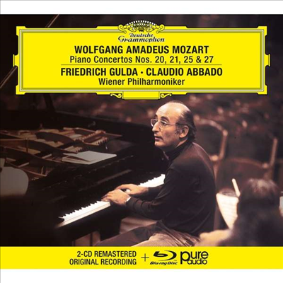 모차르트: 피아노 협주곡 (Mozart: Piano Concertos Nos. 20, 21, 25 &amp; 27) (2CD + 1Blu-ray Audio) - Friedrich Gulda