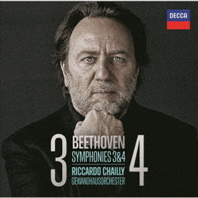 베토벤: 교향곡 3, 4번, 피델리오 서곡 (Beethoven: Symphonies Nos.3 &amp; 4, Overture &#39;Fidelio&#39;) (Ltd. Ed)(UHQCD)(일본반) - Riccardo Chailly