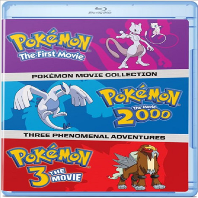 Pokemon: The Movies 1-3 Collection (포켓몬: 3 무비 컬렉션)(한글무자막)(Blu-ray)