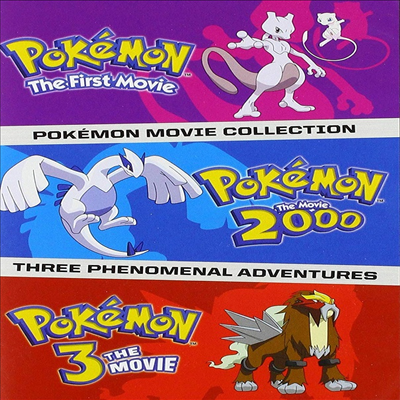 Pokemon: The Movies 1-3 Collection (포켓몬: 3 무비 컬렉션)(지역코드1)(한글무자막)(DVD)