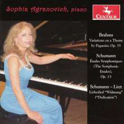 브람스: 파가니니 주제에 의한 변주곡 & 슈만: 교향적 연습곡 (Brahms: Variations on a Theme by Paganini Op.35 & Schumann: Etudes Symphoniques)(CD) - Sophia Agranovich