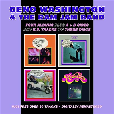 Geno Washington & The Ram Jam Band - Hand Clappin' Foot Stompin' Funky-Butt Live!/Shake A Tail Feather/ Hipsters, Flipsters, Finger-Poppin' Daddies!/Running Wild Plus... (Remastered)(4 On 3CD)