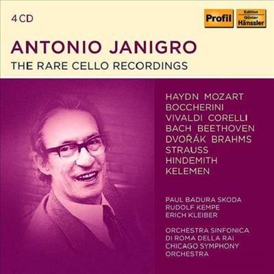 안토니오 야니그로 - 첼로 협주곡 녹음집 (Antonio Janigro - The Rare Cello Recordings) (4CD) - Antonio Janigro,