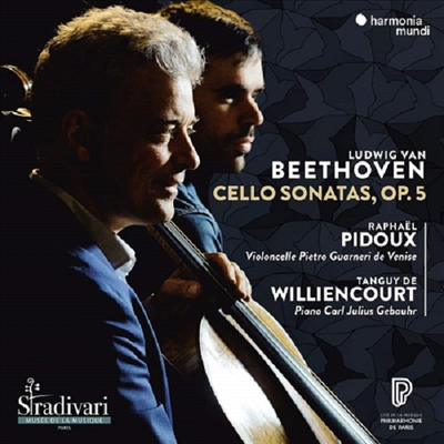 베토벤: 첼로 소나타 1 &amp; 2번 (Beethoven: Cello Sonatas Nos.1 &amp; 2)(CD) - Raphael Pidoux