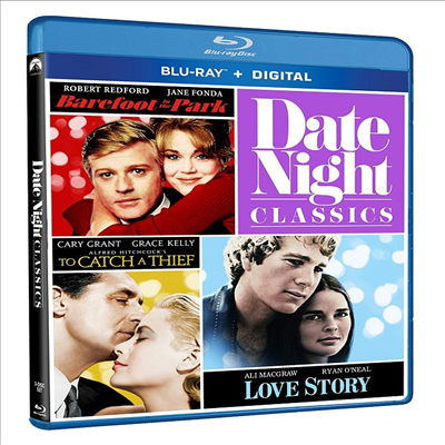 Date Night Classics: Barefoot In The Park / Love Story / To Catch A Thief (맨발 공원 / 러브 스토리 / 나는 결백하다)(한글무자막)(Blu-ray)