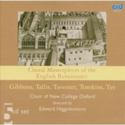 영국 르네상스 시대의 합창 음악 (Choral Masterpieces of the English Renaissance - Gibbons, Tallis, Taverner, Tomkins &amp; Tye) (5CD)(CD) - Edward Higginbottom