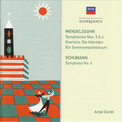 멘델스존: 교향곡 3, 4번, 바이올린 협주곡, 슈만: 교향곡 4번 (Mendelssohn: Symphony No.3 & 4, Violin Concerto, Schumann: Symphony No.4) (2CD) - Antal Dorati