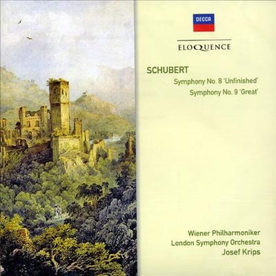 슈베르트 : 교향곡 8 '미완성' & 9번 C장조 D944 '그레이트' (Schubert : Symphonies No.8 'Unfinished'& 9 'Great')(CD) - Josef Krips