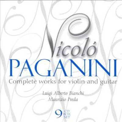 파가니니 : 바이올린과 기타를 위한 작품 전집 (Paganini : Complete Works for Violin and Guitar) (9CD) - Luigi Alberto Bianchi