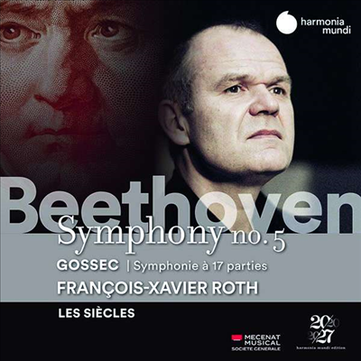 베토벤: 교향곡 5번 & 고세크: 17인의 목소리를 위한 교향곡 (Beethoven: Symphony No.5 & Gossec: Symphonie a 17 parties in F Rh 64)(CD) - Francois-Xavier Roth