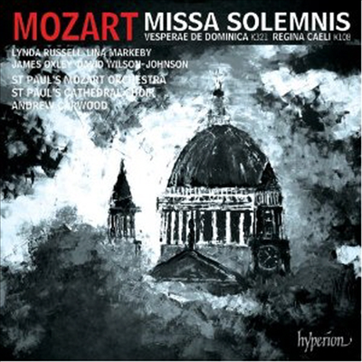 모차르트: 장엄미사, 교회 소나타 17번, & 주일을 위한 성대한 저녁 예배(Mozart: Missa Solemnis K.337, Church Sonata No.17 K.336 & Vesperae solemnes de Dominica, K.321)(CD) - Andrew Carwood