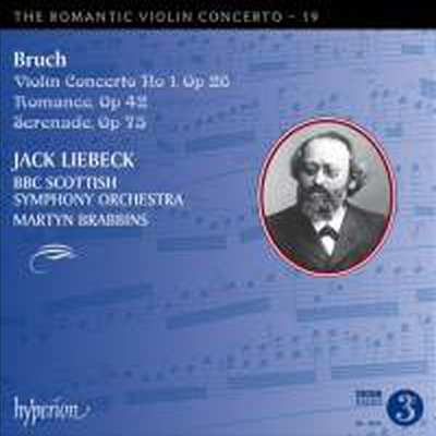 브루흐: 바이올린 협주곡 1번 & 로망스 (Bruch: Violin Concerto No.1 & Romance In A Minor For Violin & Orchestra, Op. 42)(CD) - Jack Liebeck