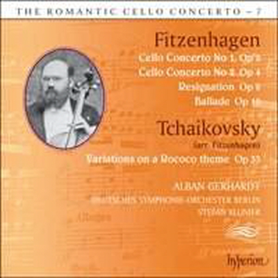 피첸하겐: 첼로 협주곡 1번 , 2번 &amp; 차이코프스키: 로코코 변주곡 (Fitzenhagen: Cello Concertos Nos.1, 2 &amp; Tchaikovsky: Variations On A Rococo)(CD) - Alban Gerhardt