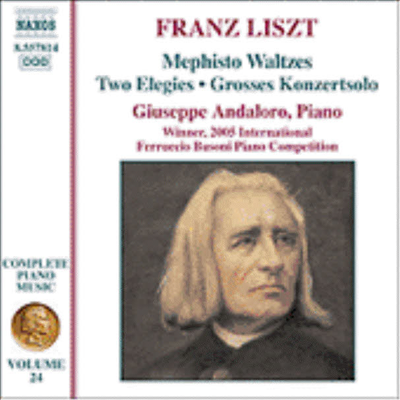 리스트 : 메피스토 왈츠 전곡, 2개의 엘레지, 그로스 콘체르트솔로 (Liszt : Complete Piano Music, Vol.24 - Mephisto Waltzes, 2 Elegies, Grosses Konzertsolo )(CD) - Giuseppe Andaloro