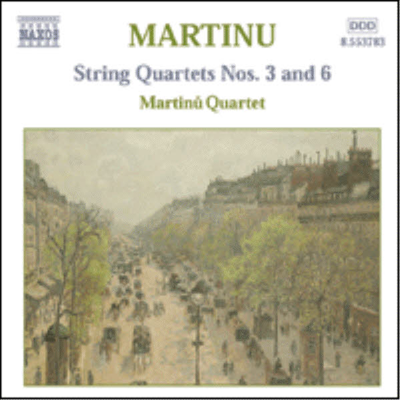 마르티누 : 현악 사중주 3, 6번 (Martinu : String Quartets Nos.3 &amp; 6)(CD) - Martinu Quartet