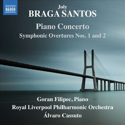 브라가 산토스: 피아노 협주곡 & 관현악 서곡 1, 2번 (Braga Santos: Piano Concerto & Symphonic Overture Nos.1, 2)(CD) - Alvaro Cassuto