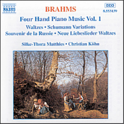 브람스 : 네 손의 피아노를 위한 편곡 1집 - 슈만 변주곡, 왈츠 (Brahms : Four Hand Piano Music, Vol. 1 - Variations on a Theme by Schumann Op.23, Waltzes Op.39)(CD) - Christian Kohn