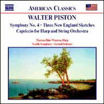 피스톤: 교향곡 4번, 세 개의 뉴잉글랜드 스케치, 하프와 관현악을 위한 카프리치오 (Piston: Symphony No. 4, Three New England Sketches, Capriccio for Harp and String Orchestra)(CD) - Gerard Schwarz