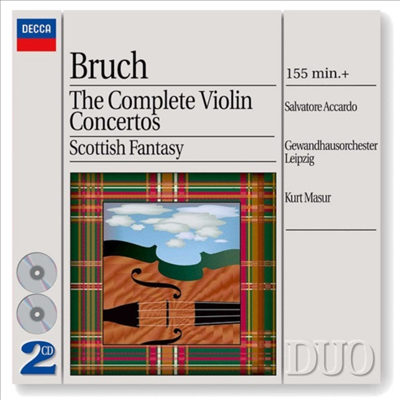 브루흐 : 바이올린 협주곡 1-3번, 스코틀랜드 환상곡, 세레나데 (Bruch : Violin Concerto No.1 - 3, Scottish Fantasy Op.46, Serenade Op.75) (2CD) - Salvatore Accardo