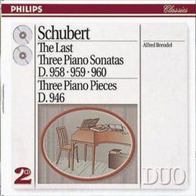 슈베르트 : 후기 피아노 소나타집 (Schubert : The Last Three Piano Sonatas - D.958, D.959, D.960) (2CD) - Alfred Brendel