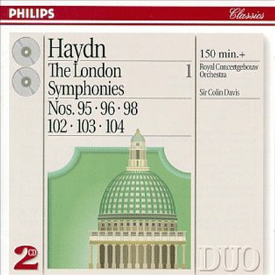 하이든 : 런던 교향곡 95, 96, 98, 102-104번 (Haydn : The London Symphonies Vol. 1) (2CD) - Colin Davis