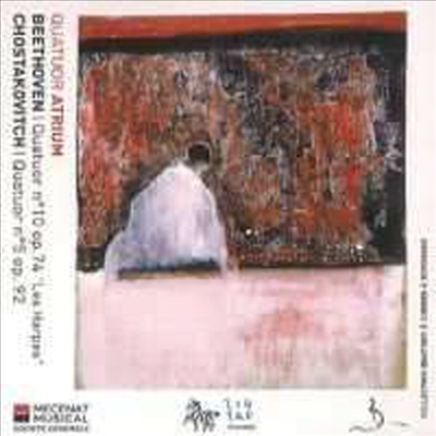 베토벤 : 현악 사중주 10번 Op.74 '하프 & 쇼스타코비치 : 현악 사중주 5번 Op.92 (Beethoven : String Quartet No. 10 in E flat major, Op. 74 'Harp')(CD) - Atrium Quartet