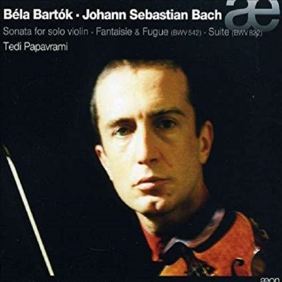 바이올린으로 연주하는 바흐 건반음악 - 바흐 : 환상곡과 푸가 BWV.542, 하프시코드 모음곡 BWV.822 & 바르톡 : 무반주 바이올린 소나타 (Tedi Papavrami plays Bartok & Bach)(CD) - Tedi Papavrami