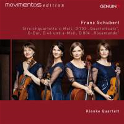 슈베르트: 현악 사중주 4번, 12번 &#39;크바르테트자츠&#39; &amp; 13번 &#39;로자문데&#39; (Schubert: String Quartets Nos.4, 12 ‘Quartettsatz&#39; &amp; 13 &#39;Rosamunde&#39;)(CD) - Klenke Quartett