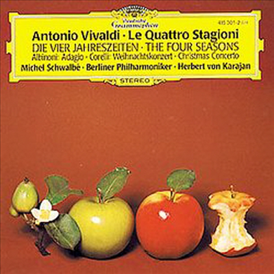 비발디 : 사계, 알비노니 : 아다지오 & 코렐리 : 콘체르토 그로소 Op.6 Np.8 (Vivaldi : Four Seasons, Albinoni : Adagio & Corelli : Concerto Grossoo Op.6 No.8)(CD) - Herbert Von Karajan