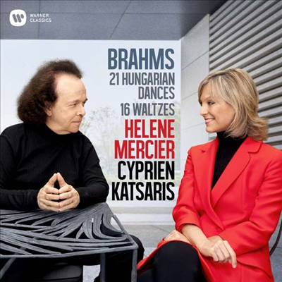 브람스: 21개의 헝가리 무곡 & 16개의 왈츠 (Brahms: 21 Hungarian Dances & 16 Waltzes for Two Pianos)(CD) - Cyprien Katsaris
