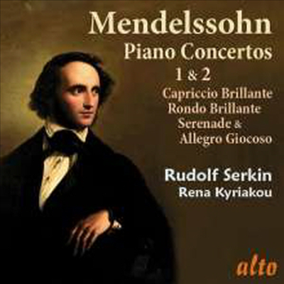 멘델스존: 피아노 협주곡 1, 2번, 카푸리치오 브릴란테 (Mendelssohn: Piano Concertos Nos.1 & 2, Capriccio Brillante)(CD) - Rudolf Serkin