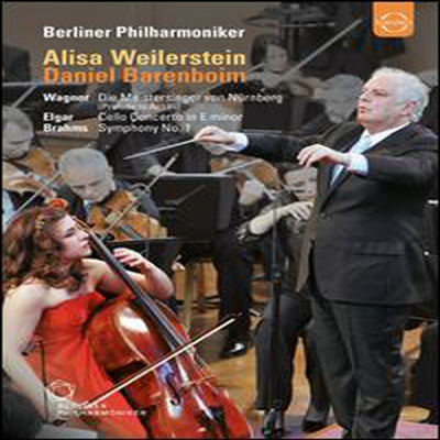엘가: 첼로 협주곡, 브람스: 교향곡 1번 (Alisa Weilerstein & Daniel Barenboim-Europakonzert 2010 Oxford) (지역코드1)(DVD)(2010) - Alisa Weilerstein