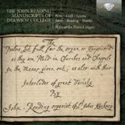 둘위치 칼리지의 존 리딩 매뉴스크립 (The John Reading Manuscripts of Dulwich College)(CD) - Riccardo Bonci