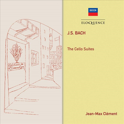 바흐: 첼로 모음곡 1, 2, 4 &amp; 5번 (Bach: Cello Suites Nos.1, 2, 4 &amp; 5)(CD) - Jean-Max Clement